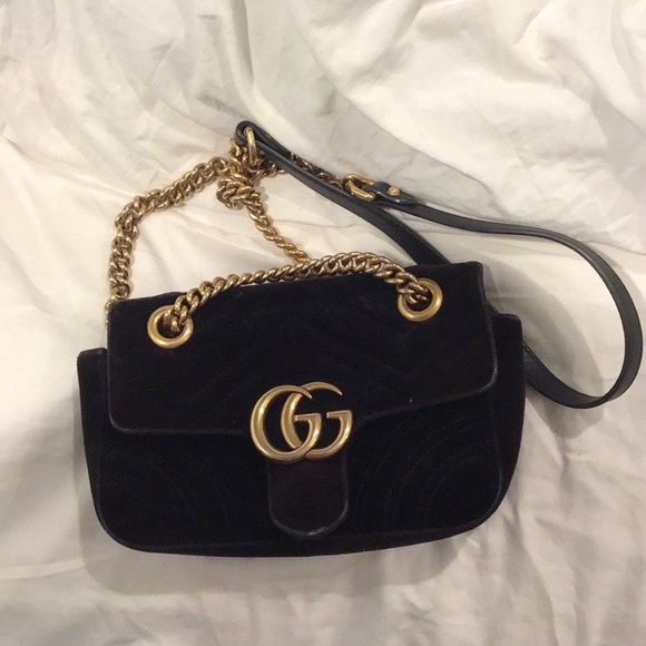 Gucci GG Marmont Velvet Bag - Picture 1 of 6
